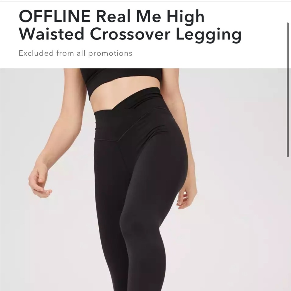 Offline by aerie real me crossover 7/8 leggings hi rise